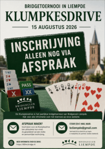 Inschrijving Klumpkesdrive alleen nog op aanvraag