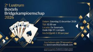 Inschrijving Boxtels Bridgekampioenschap 2026